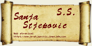 Sanja Stjepović vizit kartica